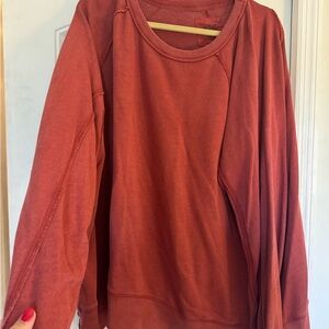 aerie Burnt Orange Crewneck Sweatshirt